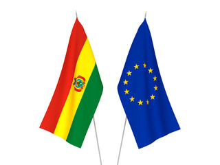 European Union and Bolivia flags