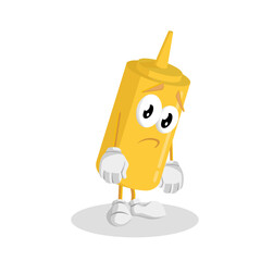 Mustard Logo mascot sad pose