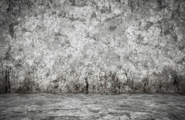 empty room, plaster wall, grey background