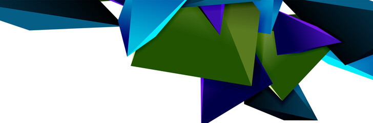 Obraz premium Triangle mosaic abstract background, 3d triangular low poly shapes. Geometric vector illustration for covers, banners, flyers and posters and other