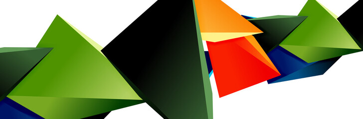 Triangle mosaic abstract background, 3d triangular low poly shapes. Geometric vector illustration for covers, banners, flyers and posters and other