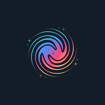 nebula logo abstract illustration colorful