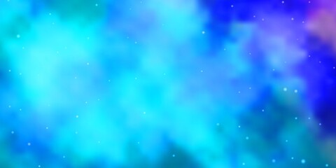 Light Pink, Blue vector pattern with abstract stars.