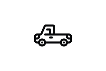 Obraz na płótnie Canvas Transportation Outline Icon - Car