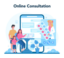 Family doctor and general healthcare online service or platform