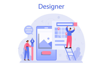 Design concept. Graphic, web, printing design. Digital drawing