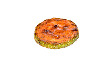 fried vegetables isolated on white background