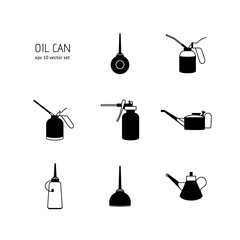 Oil can - vector icons set on white background