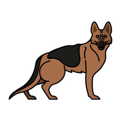 german shepherd dog pet mascot breed character