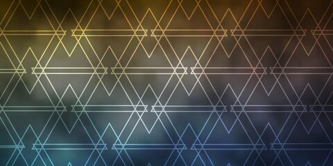 Light Blue, Red vector backdrop with lines, triangles.