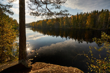 Beautiful lakeview in autumn