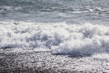 wave splash on the black sea