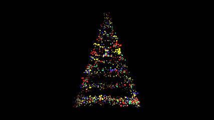 Fototapeta premium Abstract dark background. Blurry smooth glowing waves. 3D rendering