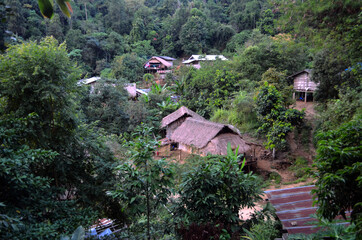 Fototapeta na wymiar Chiang Rai, Thailand - View of Yafu Village