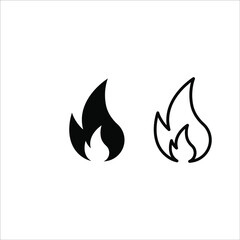 Fire flame icon vector illustration design template