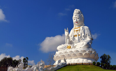 Chiang Rai, Thailand - Wat Huai Pla Kang, Guan Yin Statue