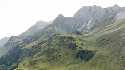 Hiking in the Allgäu Alps near oberstdorf, Biberkopf, view, scenery, valley, border, germany, austria