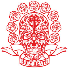 mexican skull, Day of the Dead, vintage design t shirts