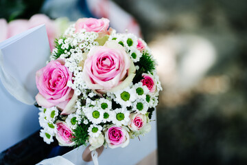 wedding bouquet of roses