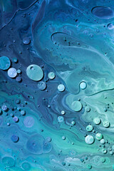 Blue Acrylic Pour Color Liquid marble abstract surfaces Design.