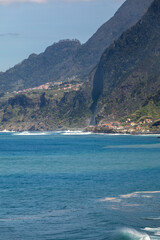 Fototapeta premium View of the Northern coastline of Madeira, Portugal, in the Sao Vicente area