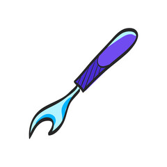 Seam ripper icon in color drawing. Sewing tailor dressmaker fashion