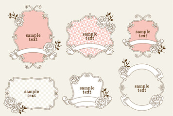 フレーム枠のベクターイラスト素材セット