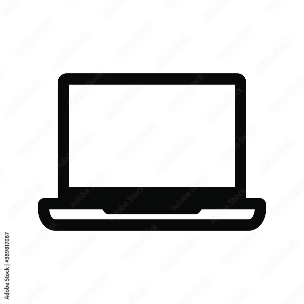 Poster laptop with pointer or cursor icon isolated. vector eps 10