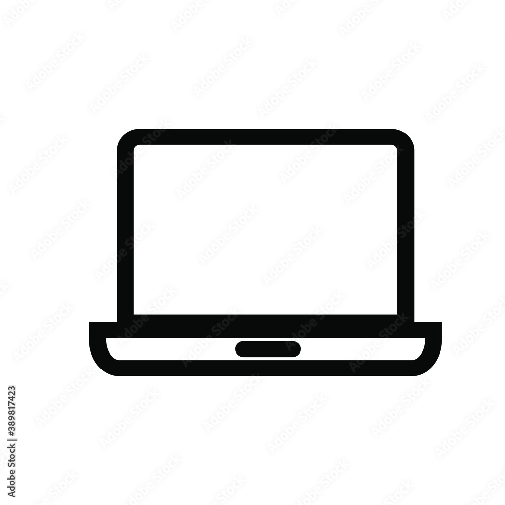 Poster laptop with pointer or cursor icon isolated. vector eps 10
