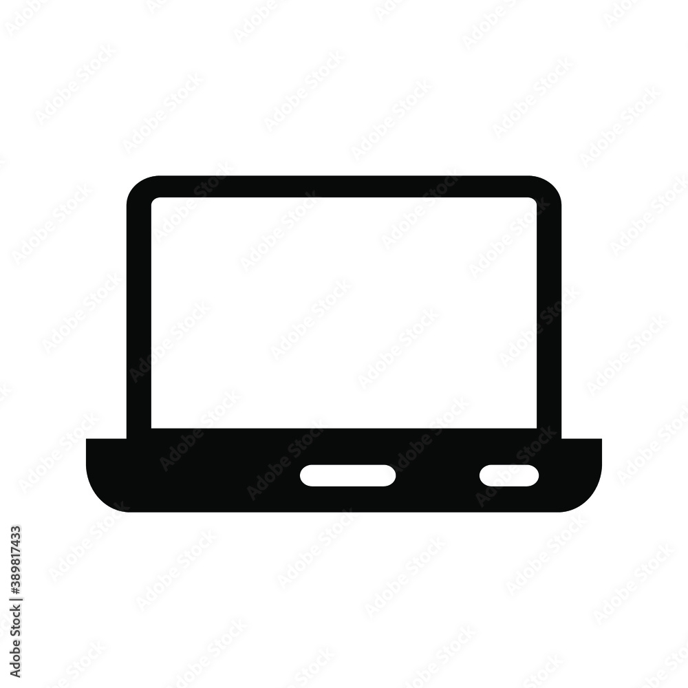 Poster laptop with pointer or cursor icon isolated. vector eps 10