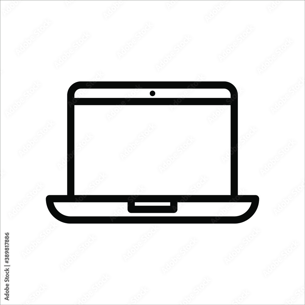 Poster laptop with pointer or cursor icon isolated. vector eps 10