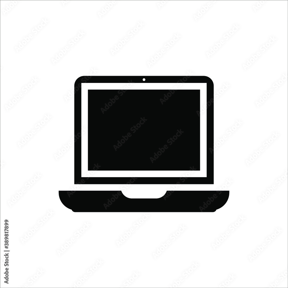Poster laptop with pointer or cursor icon isolated. vector eps 10