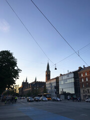 view at the city center of copenhagen Denmark