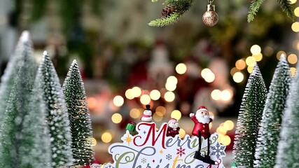 Christmas decoration at home. Xmas and New Year celebration for party on holiday.