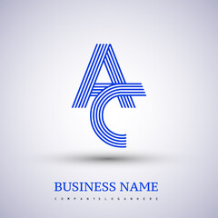 Letter AC linked logo design. Elegant symbol for your business or company identity.