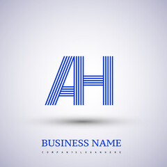 Letter AH linked logo design. Elegant symbol for your business or company identity.