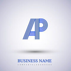 Fototapeta premium Letter AP linked logo design. Elegant symbol for your business or company identity.