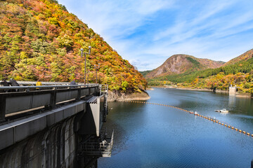 Fototapeta na wymiar 日本　鳴子ダムの紅葉