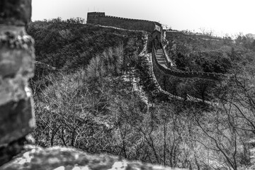 February 2020. Great Wall of China. Mutianyu section.