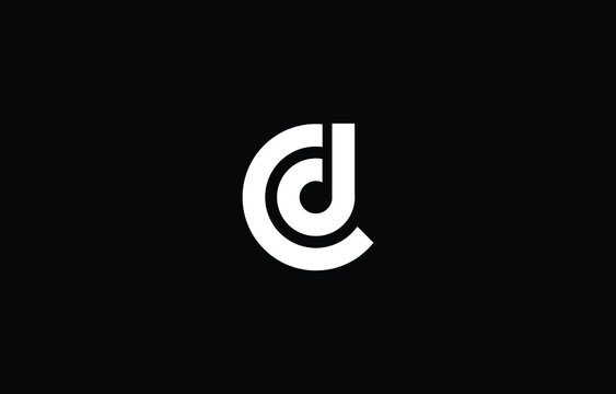 CD DC logo design concept with background. Initial based creative minimal monogram icon letter. Modern luxury alphabet vector design