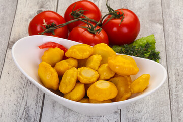 Tasty marinated patisson