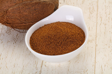 Coconut brown sugar in the bowl
