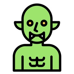 Goblin costume icon, Halloween costume party