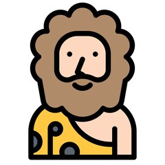 Caveman costume icon, Halloween costume party