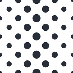 Geometric abstract texture. Ornament from circles. Monochrome. Vector isolated on white background.