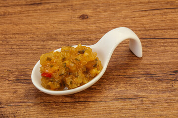 Relish sauce with cucumbers and mustard