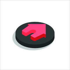 Home symbol 3d isometric icon vector illustration