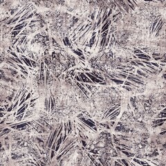 Dark purple and beige texture seamless pattern. High quality illustration. Silhouette of natural material arranged in a seamless pattern. Outlined sketch surface design. Wrinkled cloth texture.