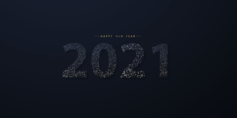 Happy New Year 2021 background.