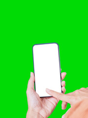 Close up of woman using smartphone